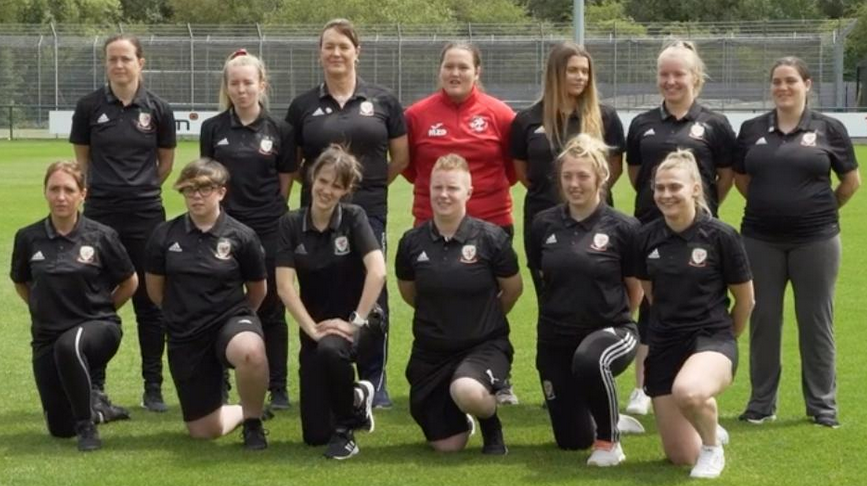 Lauren on her FAW Advanced Referee's Qualification Course Assessment day and feature of the BBC Sport/FAW Clip